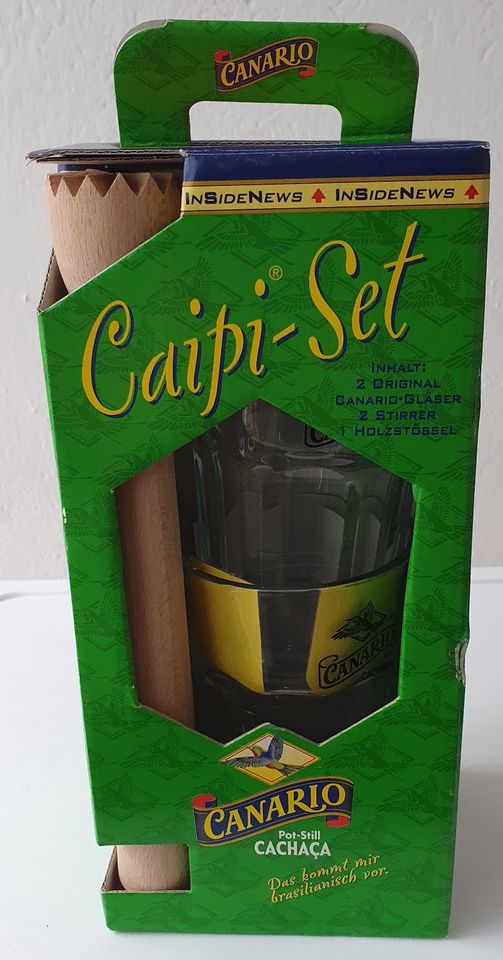 Canario Capi-Set:2 Gläser,2 Stirrer,1 Holz-Stößel, mit OVP in Lübeck