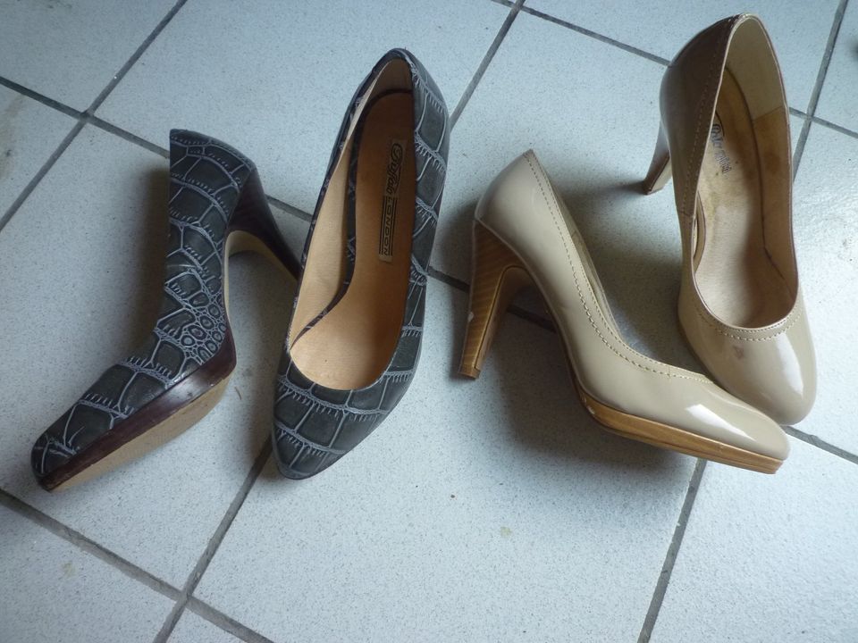 "Appart,Gero,Tamaris,Buffalo" Pumps Lack, Kroko +Strass, 38 in Hügelsheim