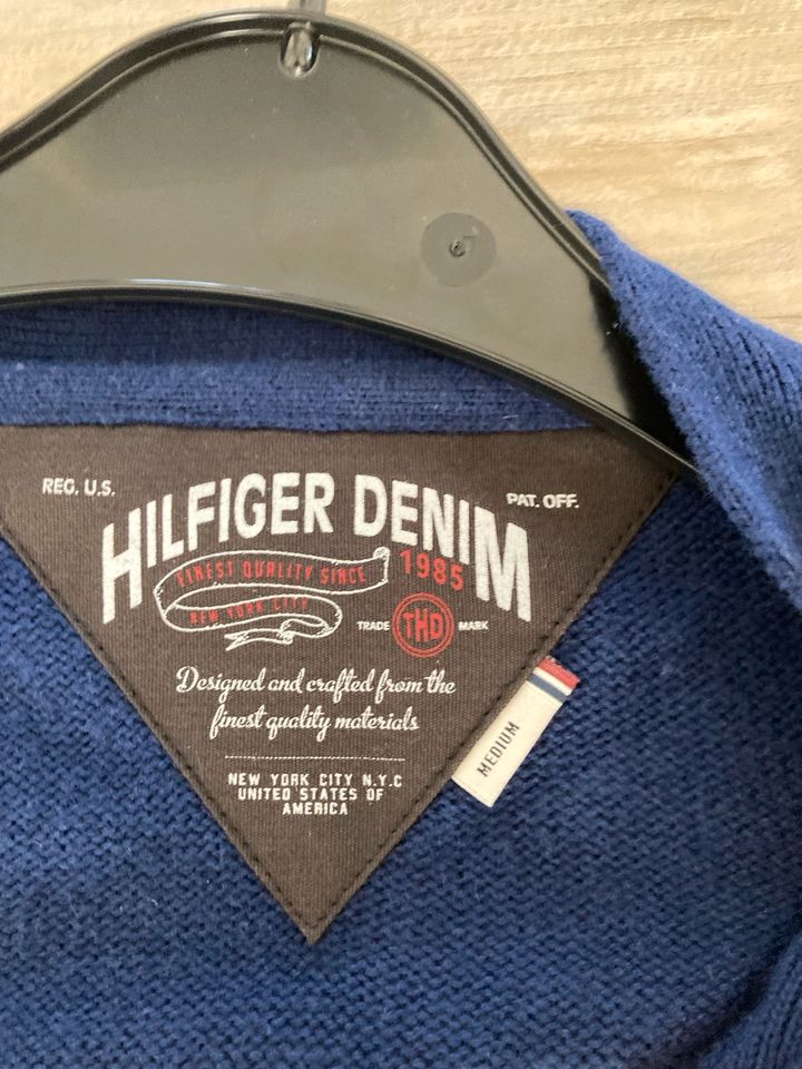 Hilfiger Denim Cardigan, Jacke,  blau, Größe M (Cashmere Anteil) in Haren (Ems)