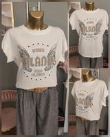 Shirt weiß mit Print Gr M/L Oberteil Rheinland-Pfalz - Rheinzabern Vorschau