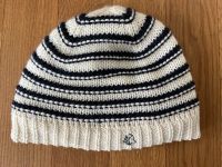 Petit Bateau Strick Wollmütze Fleece 50/51 dunkelblau cremeweiß. Düsseldorf - Oberkassel Vorschau