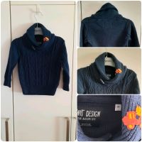 Strickpulli Pullover Gr. 92 C&A dunkelblau Schalkragen Zopfmuster Hessen - Darmstadt Vorschau