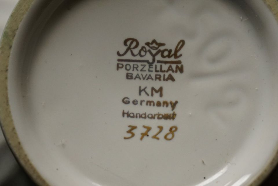 Vase Vintage Royal KM Bavaria Porzellan Handarbeit 16,5 cm in Wiesbaden