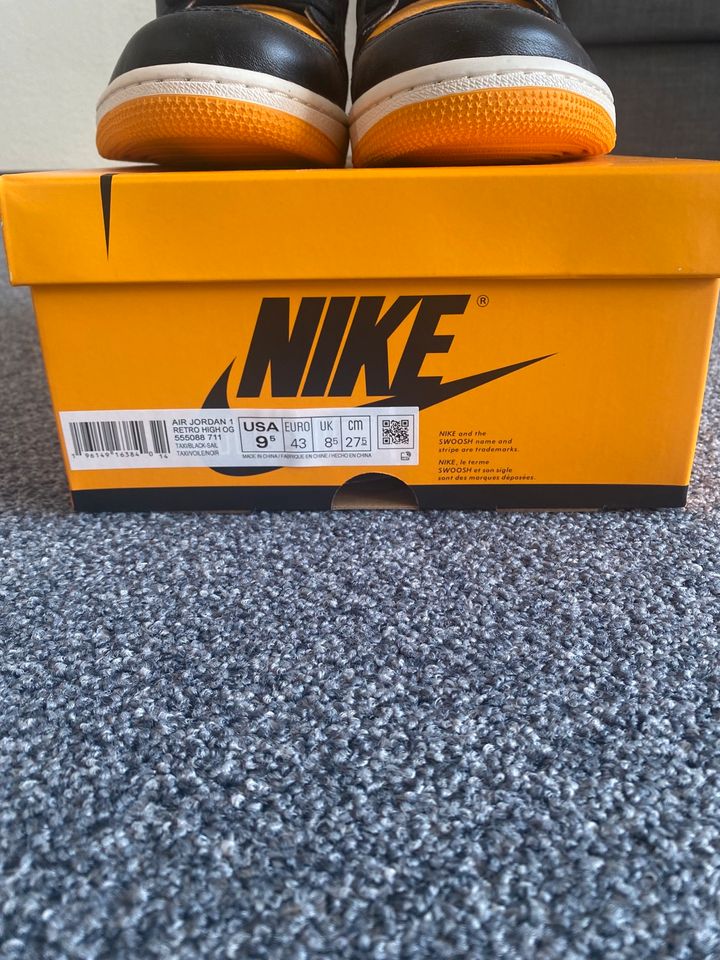 Nike Air Jordan 1 High Taxi gelb 43 DS neu in Berlin