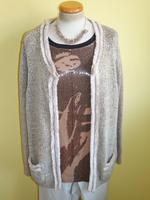 Strickjacke Bonita beige rose mit Kette silber Gr XL+ wie neu Bayern - Landshut Vorschau