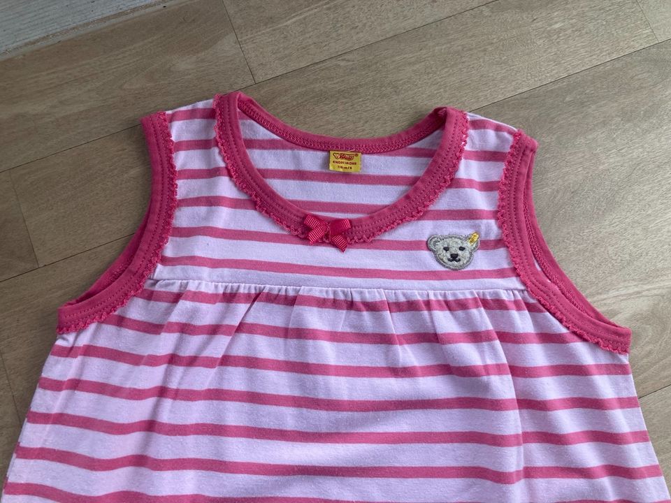 Steiff Kleid T-Shirt Top weiß/pink/rosa Gr.116 w NEU! Süß! in Göppingen