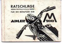 Adler M 100 Bedienungsanleitung Betriebs-Anleitung 1951 / 52 Baden-Württemberg - Schopfheim Vorschau
