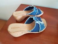 Damen-Sandalen, blumare,  Kork,Jeans, Größe 38, Absatz 6 cm, München - Sendling Vorschau
