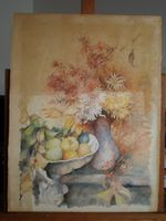 WANDBILD- AQUARELL- STILLLEBEN- BLUMEN- OBST- 76 x 57- UNIKAT Berlin - Mitte Vorschau