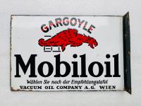 ‼️ EMAILSCHILD Mobiloil Empfehlungstafel Emailleschild um 1930 Saarland - Schiffweiler Vorschau