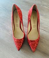 BUFFALO Pumps Damen rot Glitzer Gr. 39 (getragen) Nordrhein-Westfalen - Zülpich Vorschau