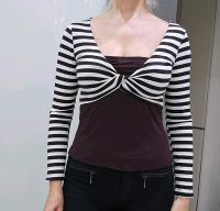 Langarm Shirt Bluse XS S 34 36 Bolero Look gestreift Nürnberg (Mittelfr) - Gebersdorf Vorschau