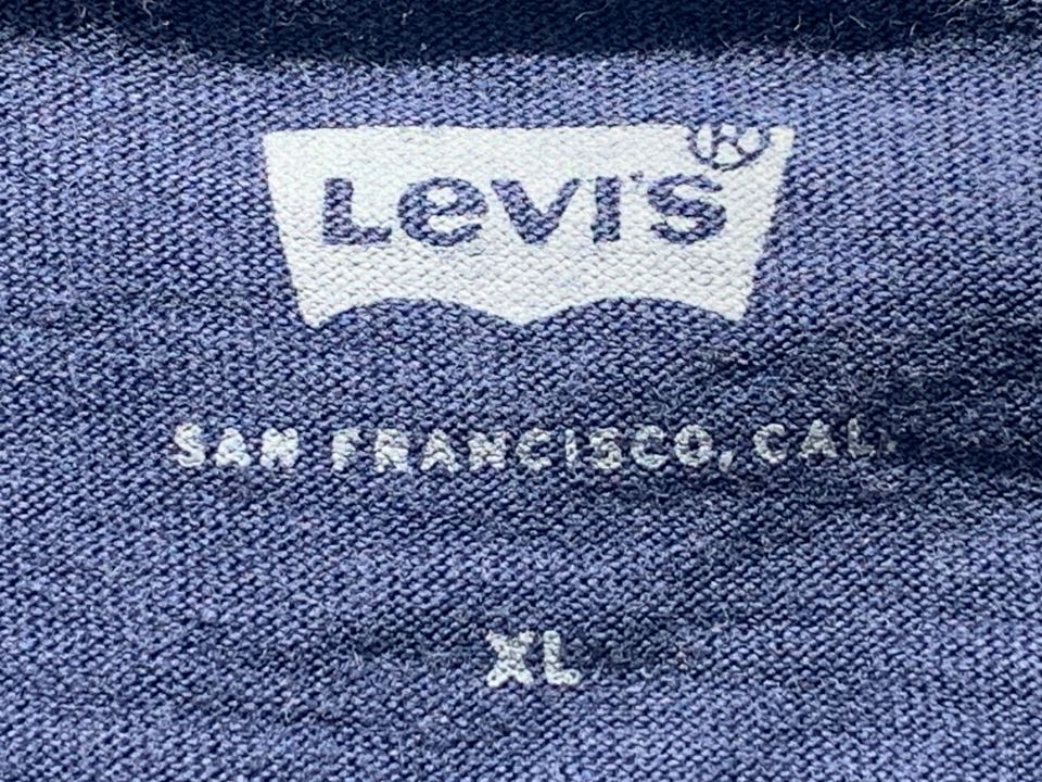 Tshirt Levis Levi’s Strauss two horse Pferde logo blau grunge XL in Rodalben