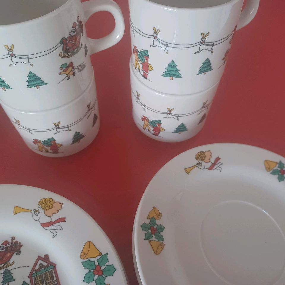 Weihnachten kaffeeset 4 person teller in Pforzheim