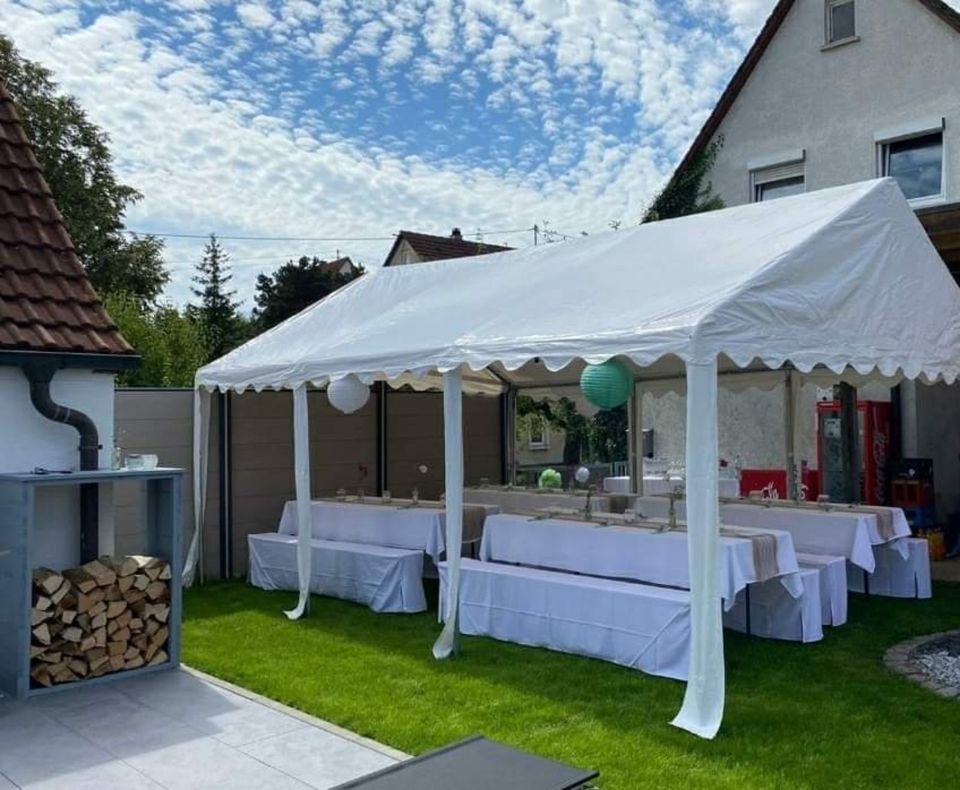 Zelt Verleih Zelte mieten Hochzeit Geburtstag Garten Party in Staig