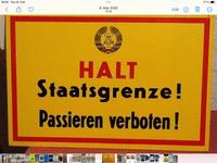 DDR Grenzschild von der Grenze mit Böhmen (1990) Niedersachsen - Hinte Vorschau
