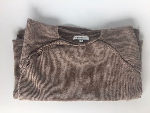 Noppies, Strick-Wickel-Pullover, Größe 74, braun in Bönnigheim