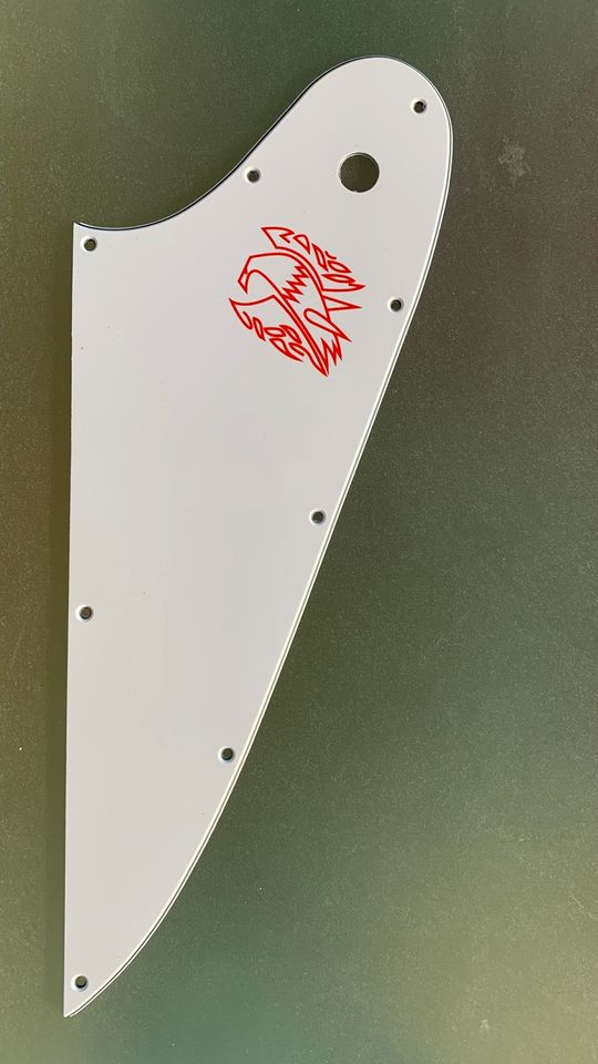 Pickguard Firebird weiß mit rotem Logo *wie NEU* in Icking