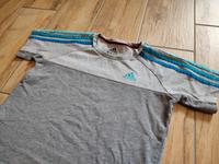 NEUw Adidas Kinder T-Shirt 116 Baumwolle grau blau Niedersachsen - Gnarrenburg Vorschau