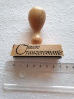 Stempel "unsere Trauzeremonie", Schriftart Vivaldi, Hochzeit Hessen - Niedenstein Vorschau