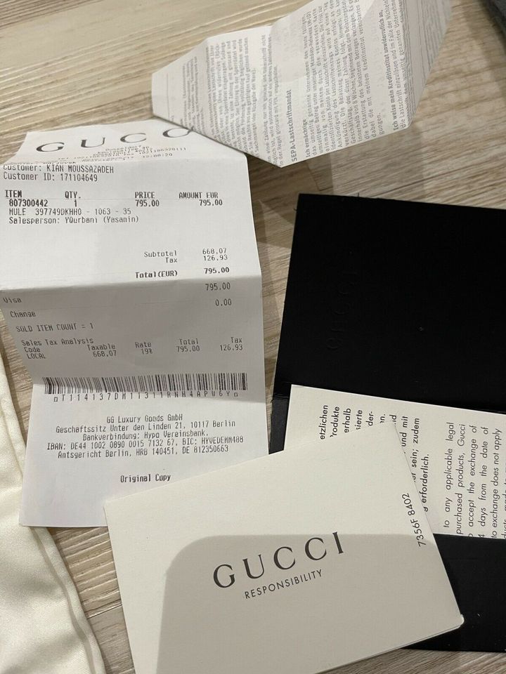 GUCCI Slipper Princetown aus Leder Gr. 35 aktuel NP 850€. in Krefeld