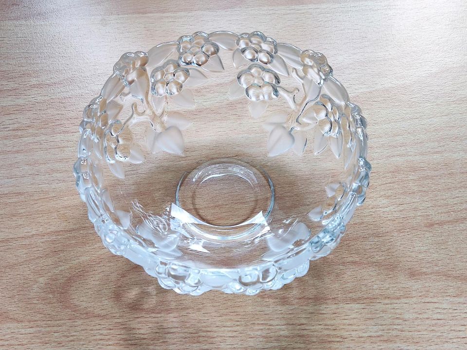 Glasschale, Dekor Blüten/Blätter, 14 cm in Norderstedt