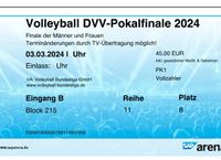 2 Karten DVV Pokalfinale Volleyball Rheinland-Pfalz - Speyer Vorschau