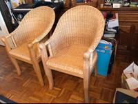Rattan Sessel Stühle 2 Stück Holz Set modern klassisch boho Loung Eimsbüttel - Hamburg Lokstedt Vorschau