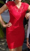 Kleid rot Spitze H&M festlich figurbetont 38 M Bayern - Dürrwangen Vorschau