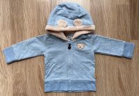 Steiff Jacke Größe 62 Sweatjacke Blau mit süßer Kapuze Frankfurt am Main - Preungesheim Vorschau