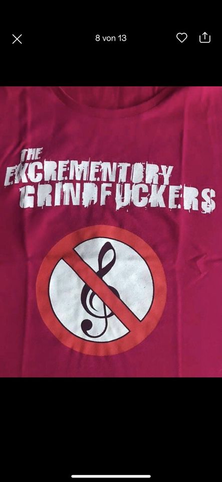 The Exctrementory Grindfuckers Bandshirt girlie Gr.M in Böhmenkirch