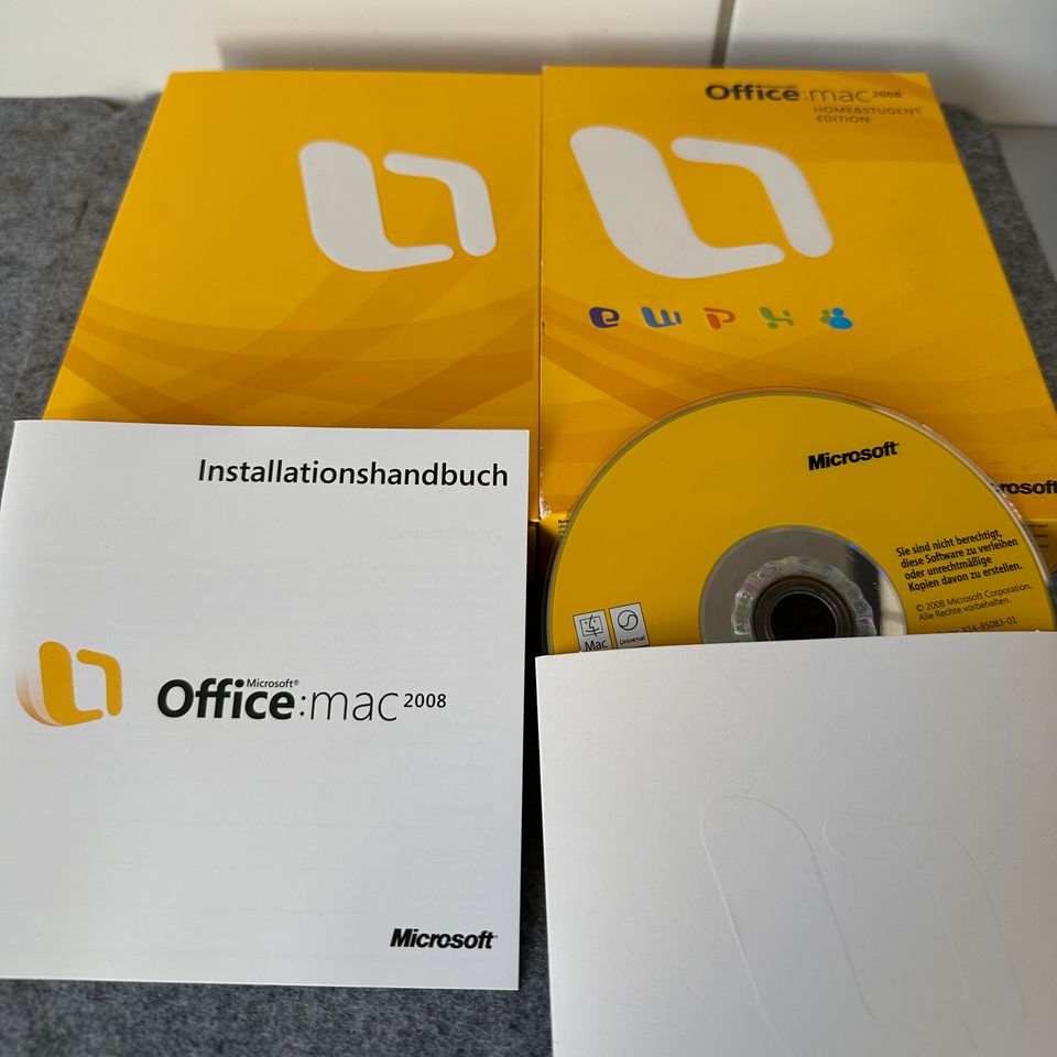 Microsoft Office mac 2008 Home & Student Edition mit 3 Serien-Nr. in Nackenheim