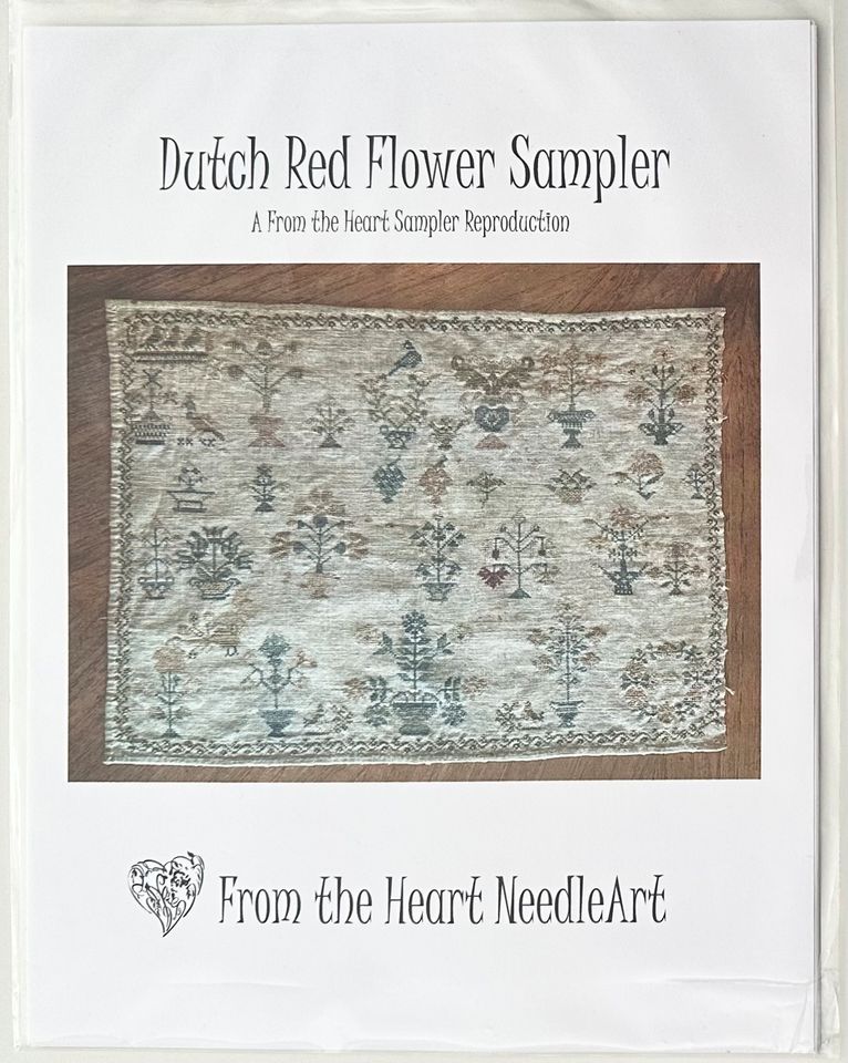 Stickvorlage Form the Heart NeedleArt  Dutch red Flower Sampler in Düsseldorf