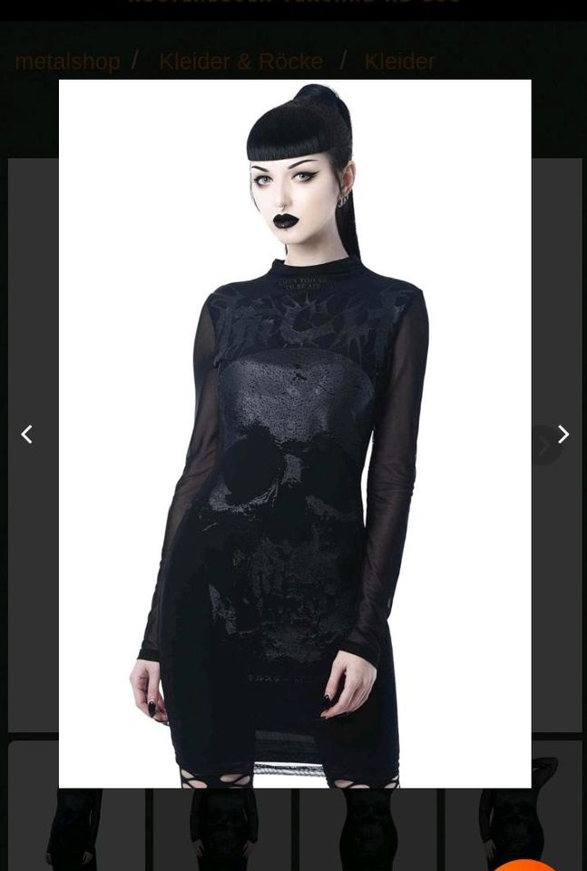 Killstar Kleid Odessa Bodycon Dress, Gr. M, NEU, Gothic,  Metal in Centrum
