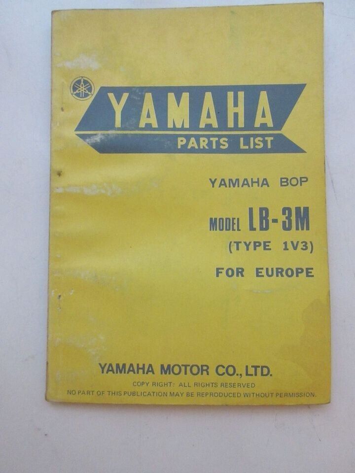 Yamaha BOP LB - 3M Teile Ersatzteil Katalog Parts List 1977 in Gelsenkirchen
