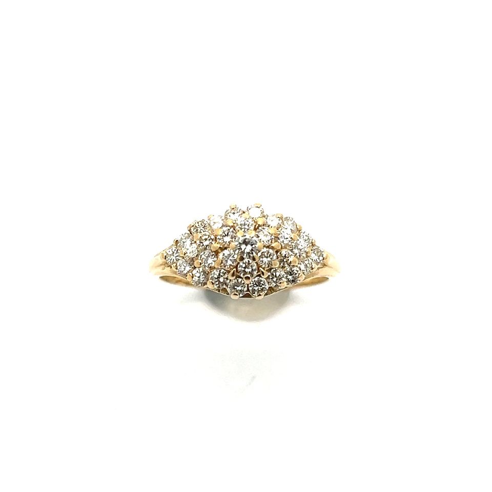 14 kt Gold Damen Ring mit 1 ct Diamanten - Gr 56 EU in Leimen