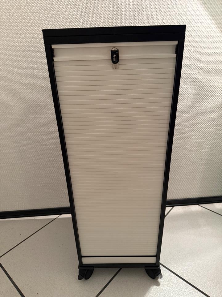 Hochwertiger, rollbarer Büro-Schrank / Rollcontainer – schwarz in Sankt Augustin