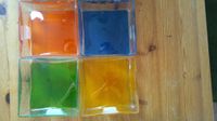 4 Deko Glasschalen quadratisch mit farbigem Untergrund Nordrhein-Westfalen - Rheine Vorschau