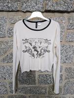 H&M Divided Shirt Langarmshirt Gr. S creme Sachsen - Kamenz Vorschau