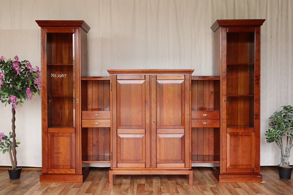 KOSTENLOSE LIEFERUNG Vitrine (5/5) Schrank Kirsche Nussbaum in Wiesbaum