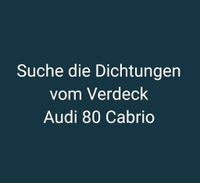 Suche Dichtung Verdeck Audi 80 Cabrio Sachsen - Lohsa Vorschau