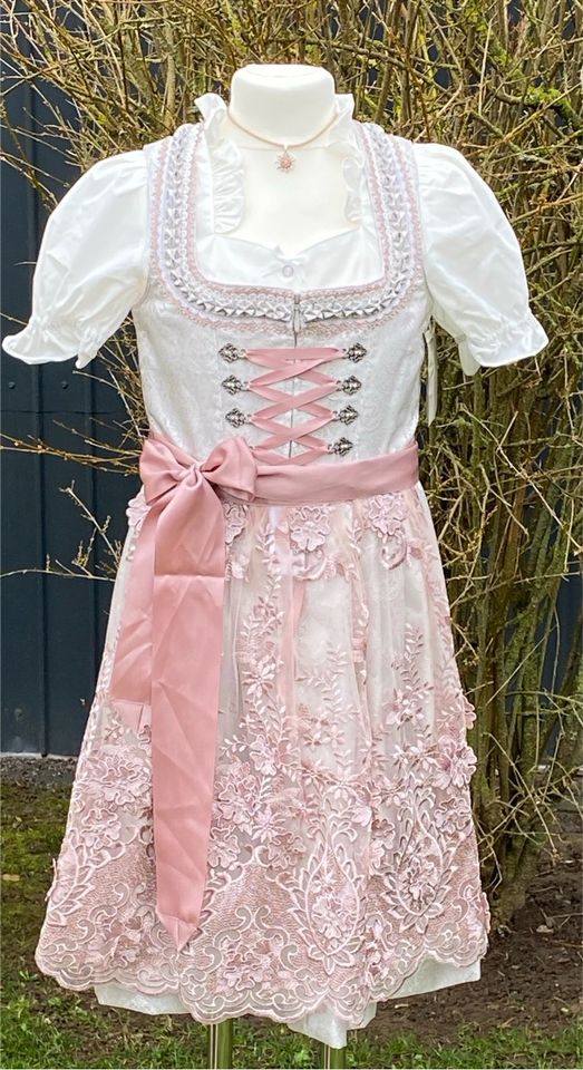 Kinderdirndl mit Spitzenschürze Gr. 104 116 134 146 152 164 in Lappersdorf