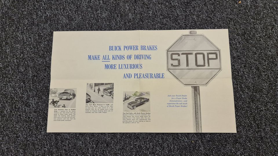 Prospekt 1954 Buick Bremsen / Features Poster in Besigheim