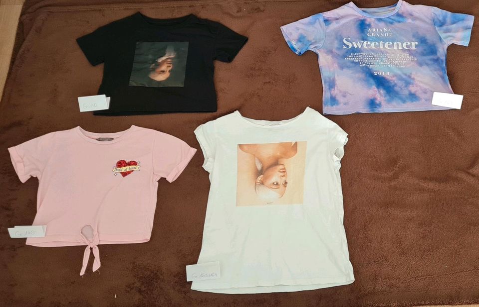 T-shirt 140 bauchfrei  & Ariana Grande Shirts Gr.140-164 in Dresden