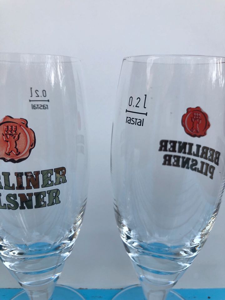 3 x Berliner Pilsner Glas • Bierglas • Biertulpe • Vintage in Berlin