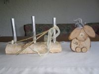 Holzdeko Blumenvase und Schaf, handgemacht, gebraucht Bayern - Fürstenzell Vorschau