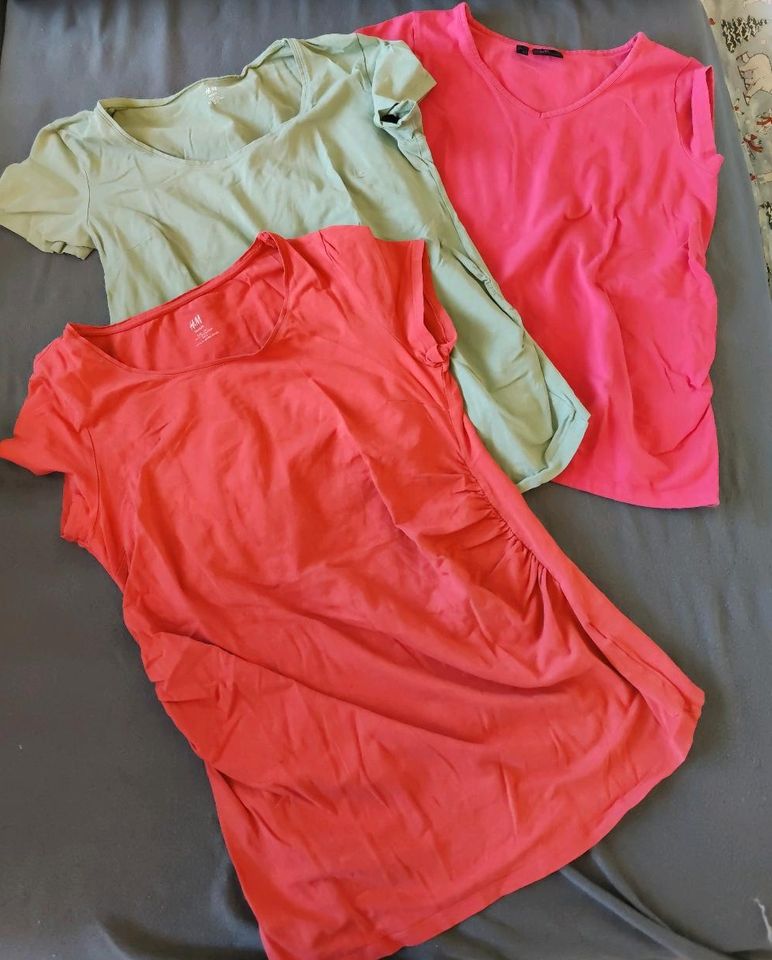 3 Umstandsshirts Gr. L H&M bonprix rosa grün in Grevesmuehlen