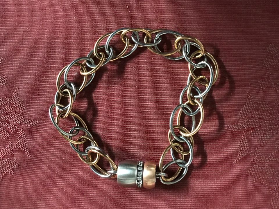 Damen- Arm-Band-Anhänger-Kette-Geschenk-Tricolor-Metall in Morbach