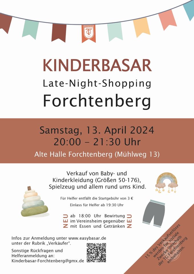 Kinderbasar / Babybasar Forchtenberg am 13.04.2024 in Forchtenberg