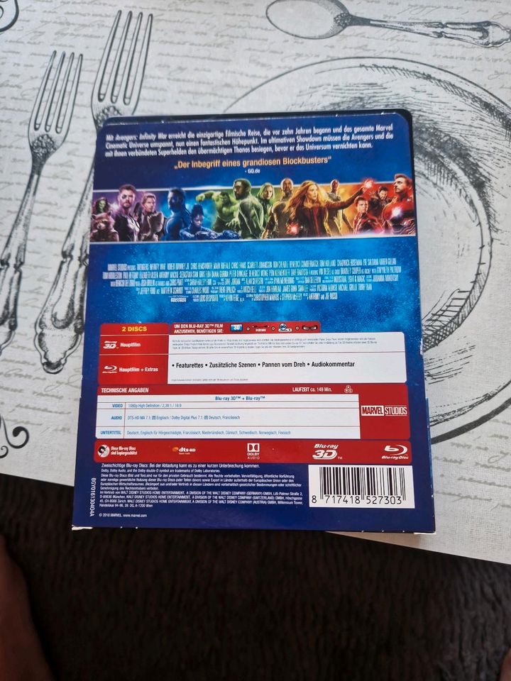 Marvel steelbook Avengers infinity war 3d blu ray in Bottrop
